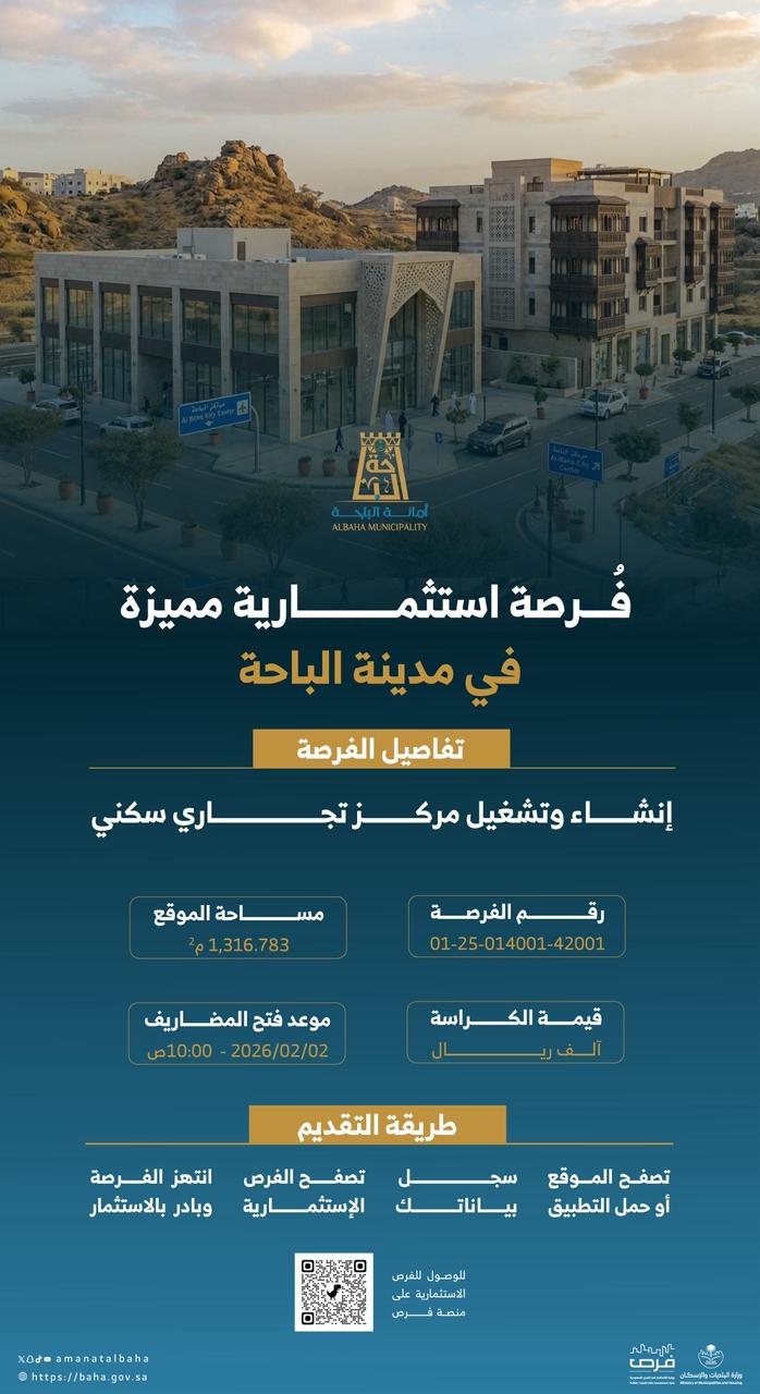 Investment Opportunity for a Commercial Residential Center in Al Baha